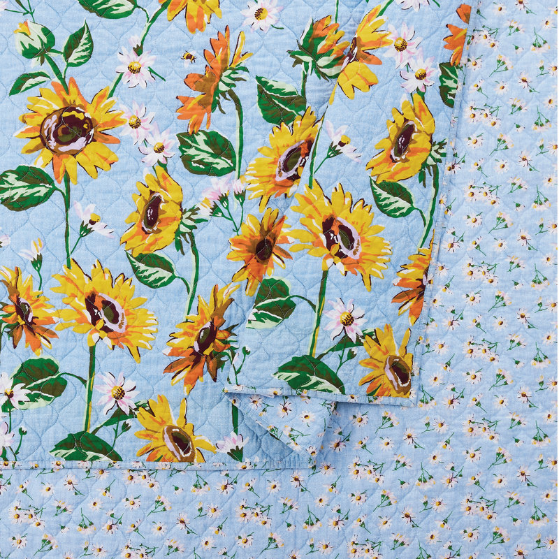 Vera Bradley Sunflower Sky 3 Piece Quilt Set | Wayfair